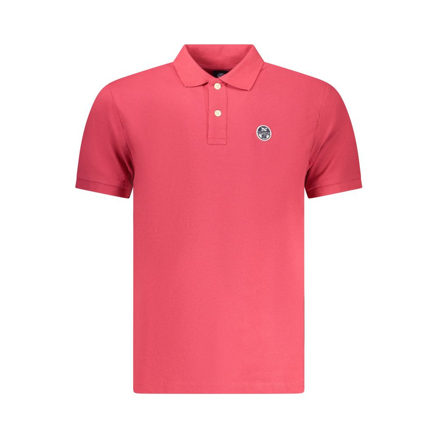 Red Cotton Men Polo Shirt