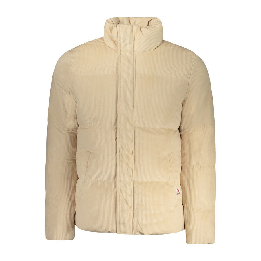 Beige Polyester Men's Jacket