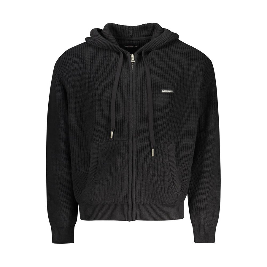 Black Organic Cotton Men's Cardigan