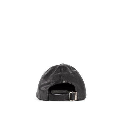 Black Lamb Leather Cap (Baseball Hat)