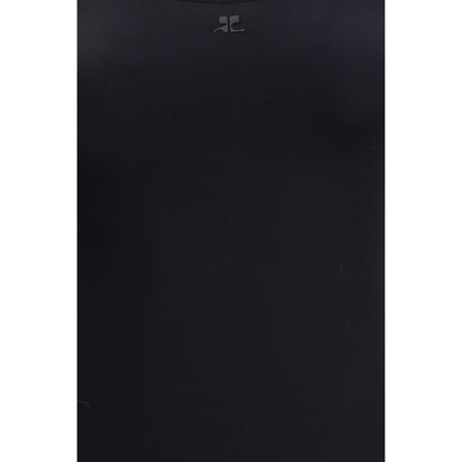 Black Elastane One-Piece Swimsuit