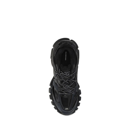 Black Polyester Sneakers