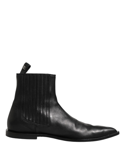 Black Chelsea Men Short Ankle Boots Shoes