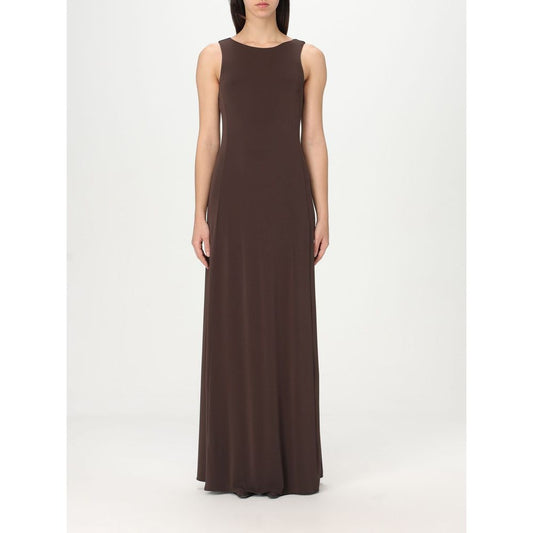 Brown Jersey Casual Dress