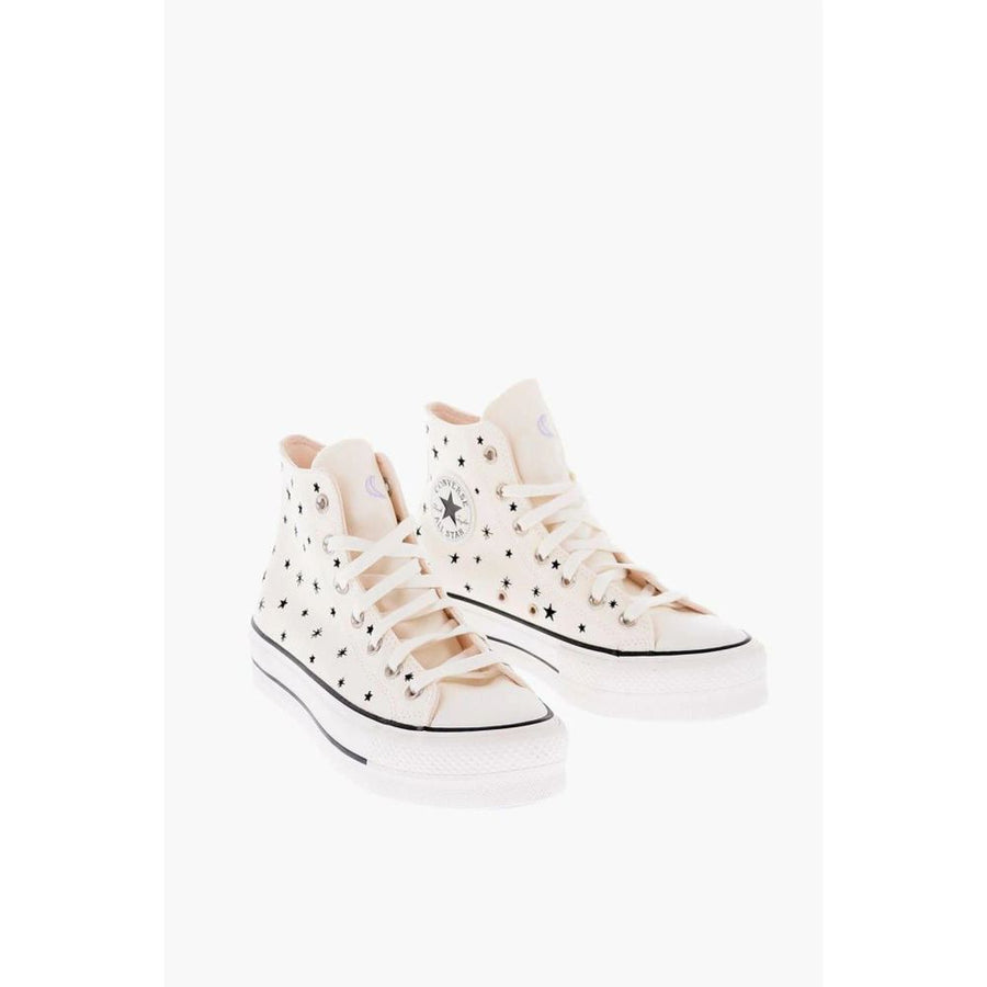 Black And White Canvas High Top Sneakers