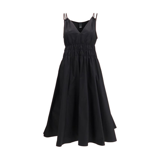 Black Cotton Casual Dress