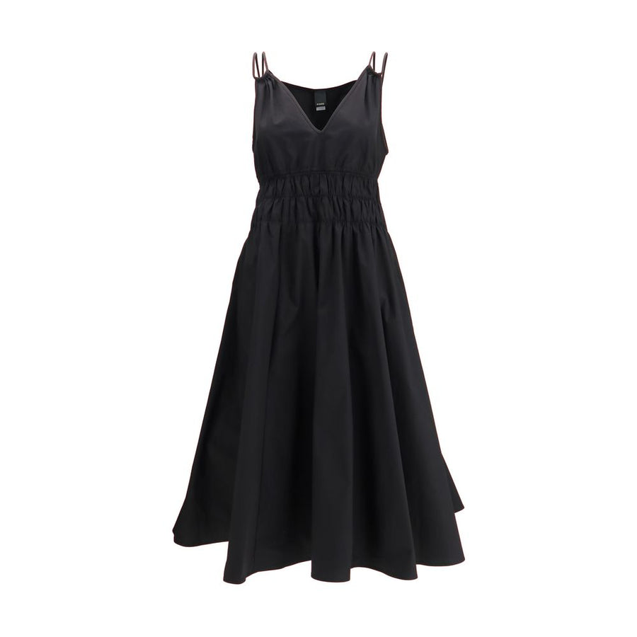 Black Cotton Casual Dress