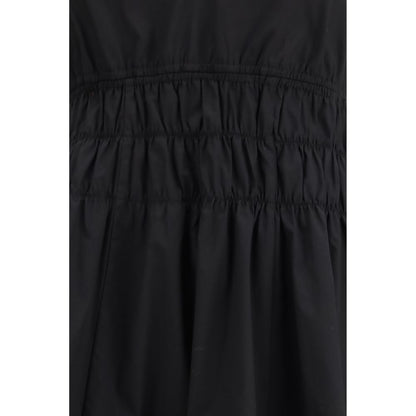 Black Cotton Casual Dress