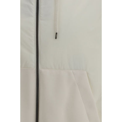 White Polyamide Shell Jacket