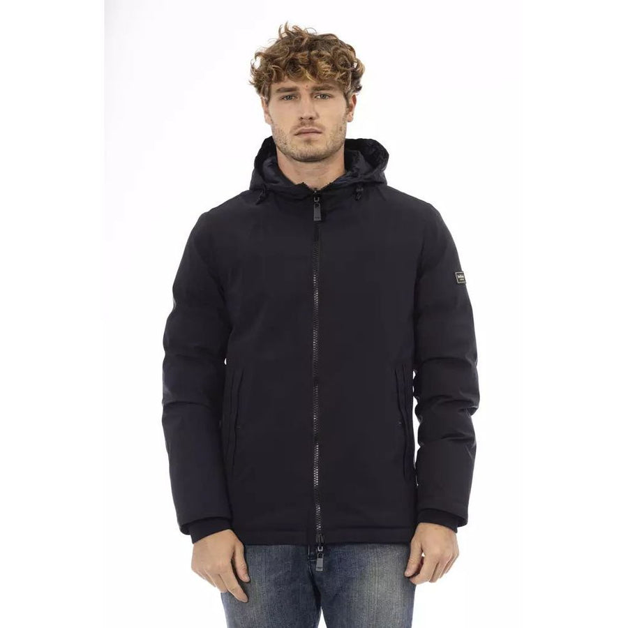 Blue Polyester Shell Jacket