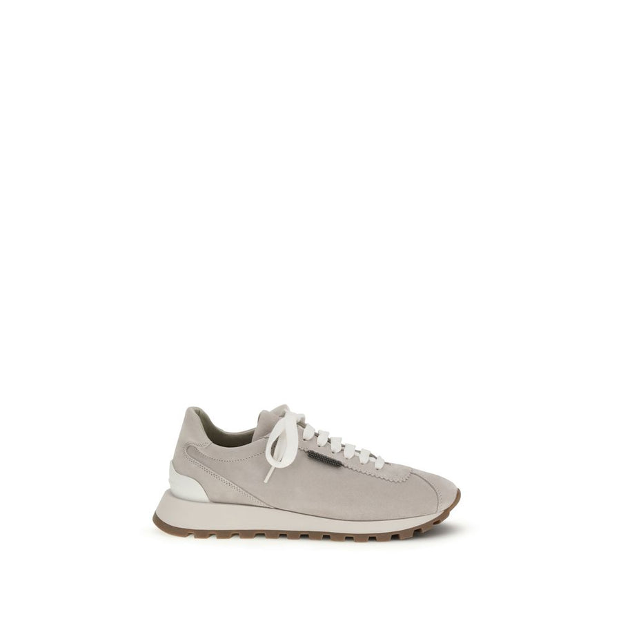 Gray Rubber Platform Sneakers
