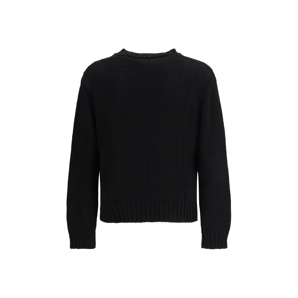 Black Cotton Sweatshirt