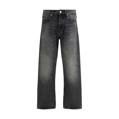 Black Cotton Relaxed Fit Jeans