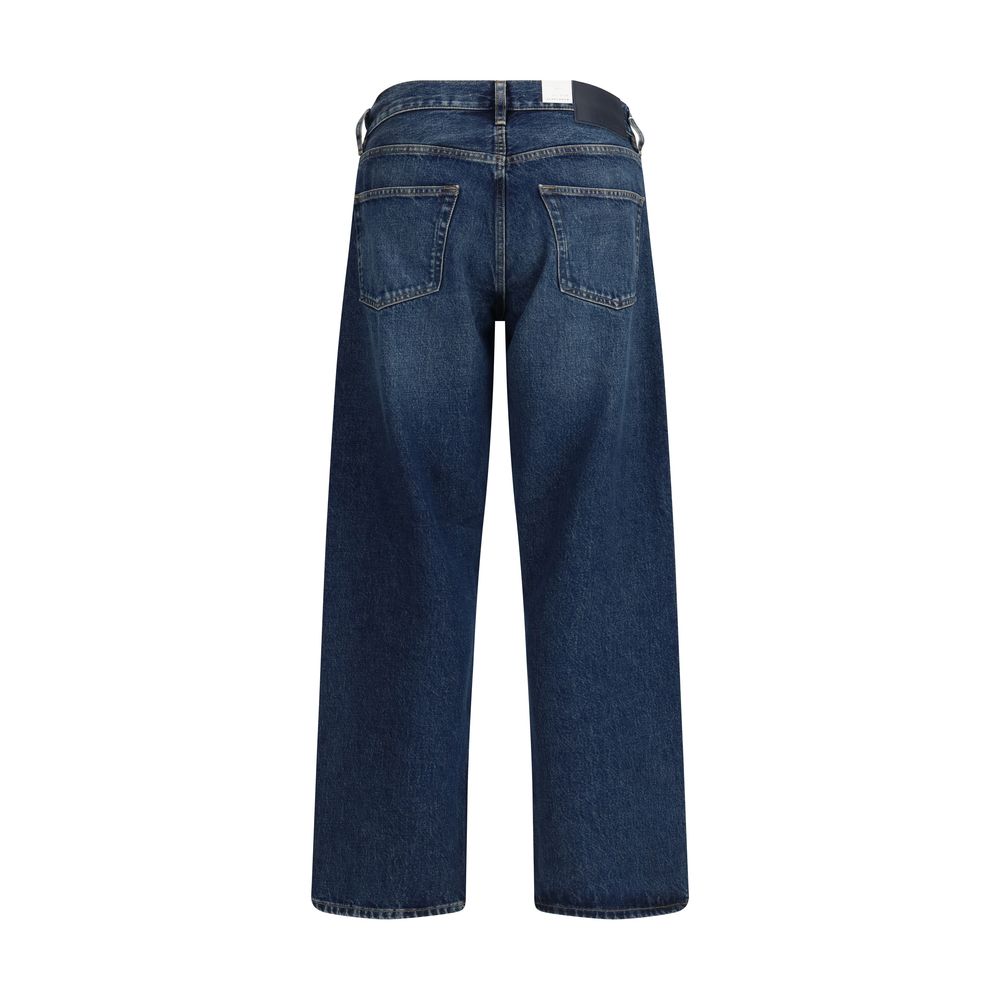 Blue Cotton Relaxed Fit Jeans