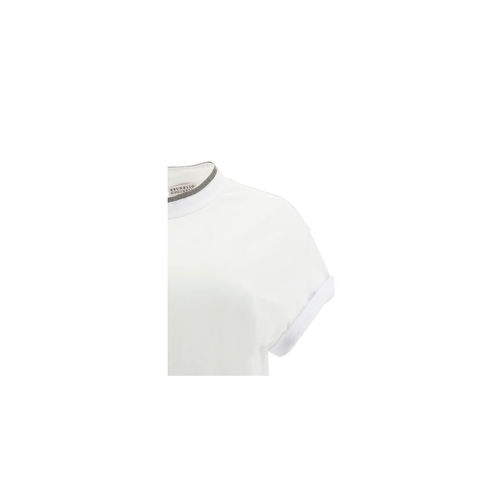 White Elastane T-Shirt