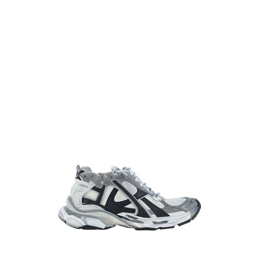 Gray Polyethylene Athletic Sneakers