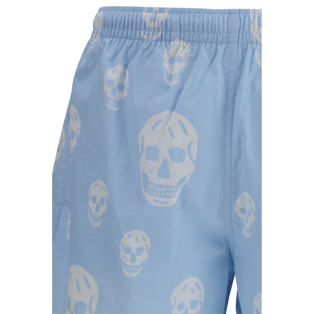 Blue Polyamide Bermuda Shorts