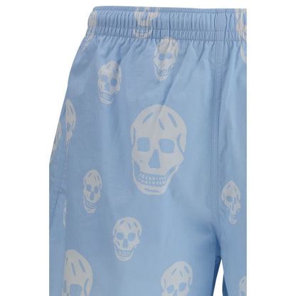 Blue Polyamide Bermuda Shorts