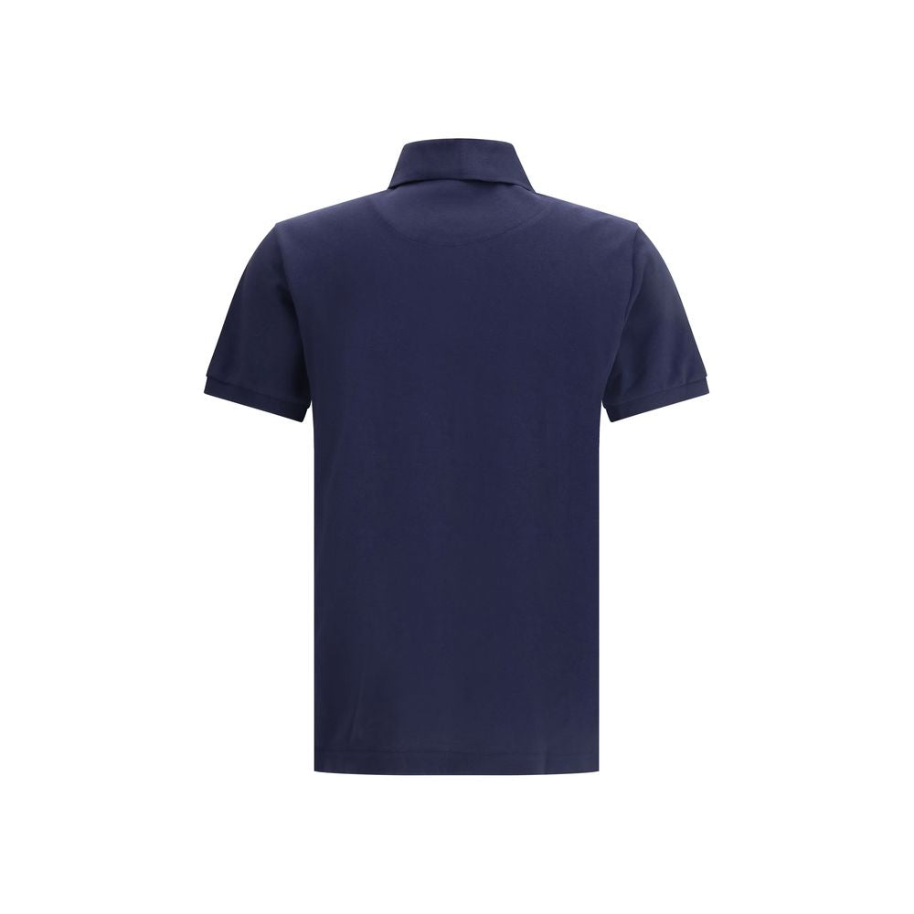 Blue Cotton Polo Shirt