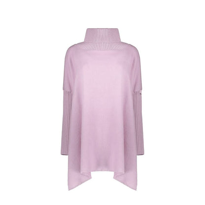 Purple Virgin Wool Poncho