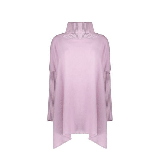 Purple Virgin Wool Poncho