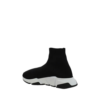 Black Elastane Athletic Sneakers