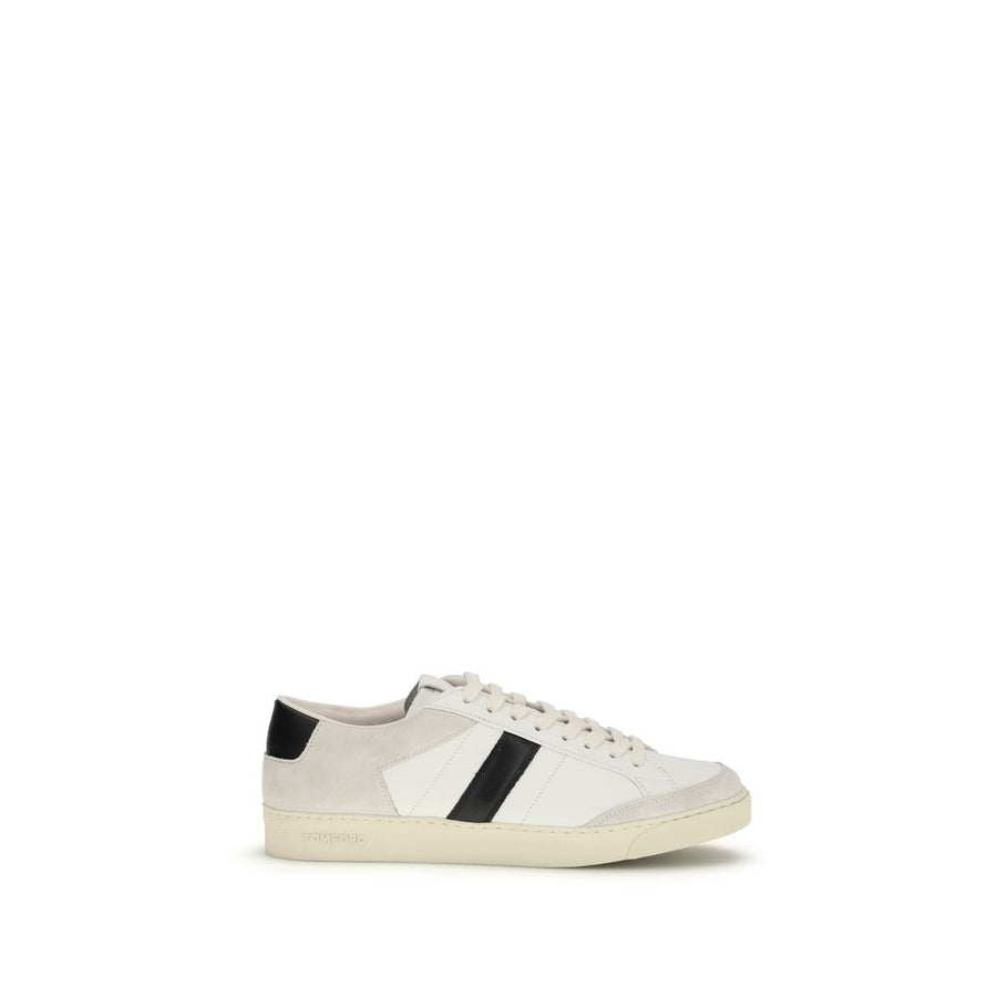 White Calf Leather Bos Taurus Sneakers