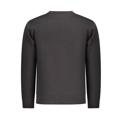 Black Cotton Men Sweater