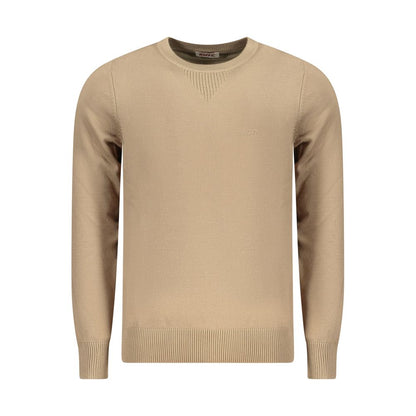 Beige Viscose Men Sweater