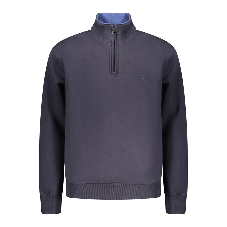 Blue Cotton Men Sweatshirt