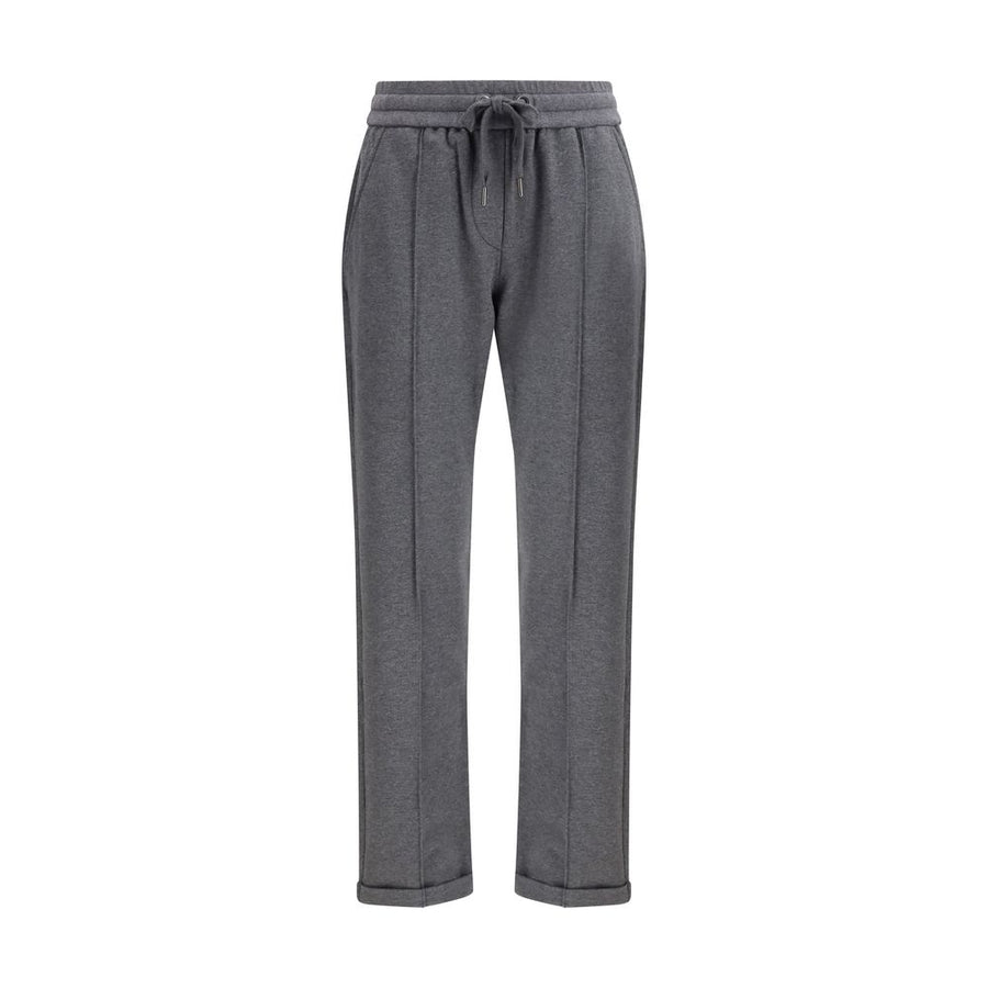 Gray Cotton Athletic Pants