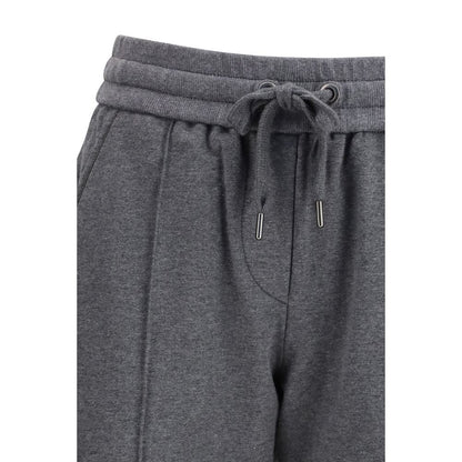 Gray Cotton Athletic Pants