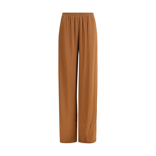 Beige Viscose Casual Pants