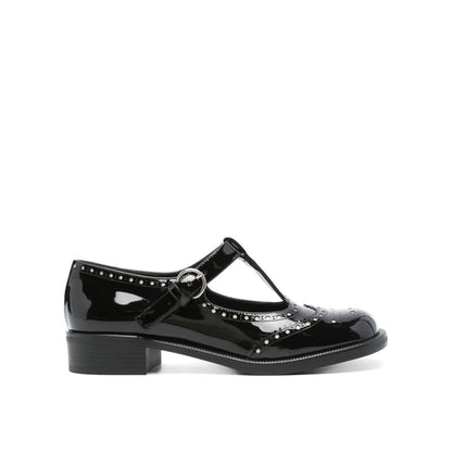 Black Calfskin Ballet Flats