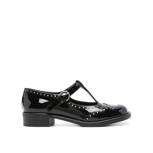 Black Calfskin Ballet Flats