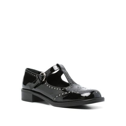 Black Calfskin Ballet Flats