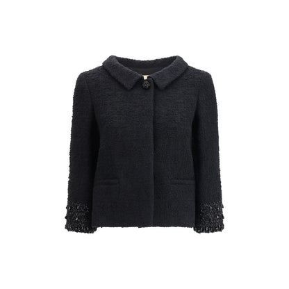 Black Wool Biker Jacket