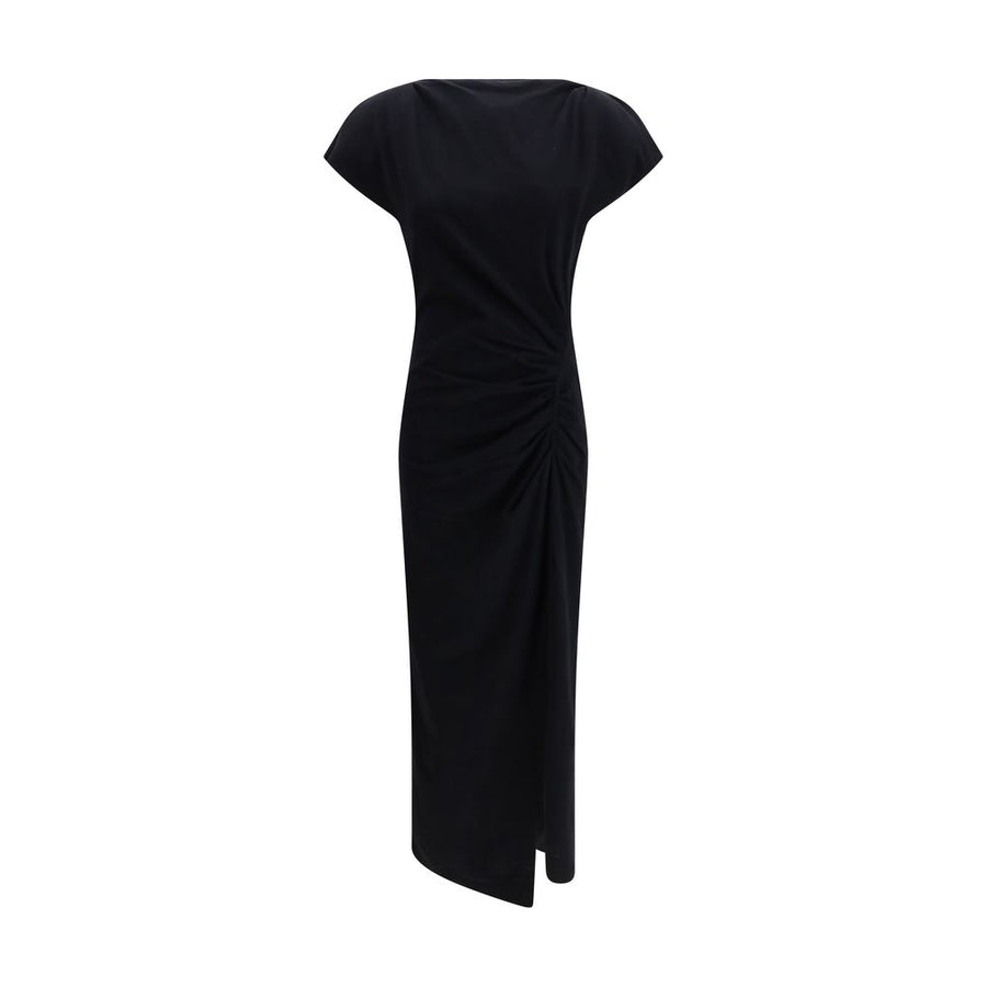 Black Cotton Casual Dress