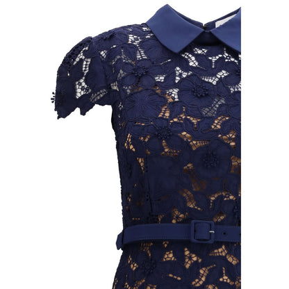 Blue Polyester Cocktail Dress