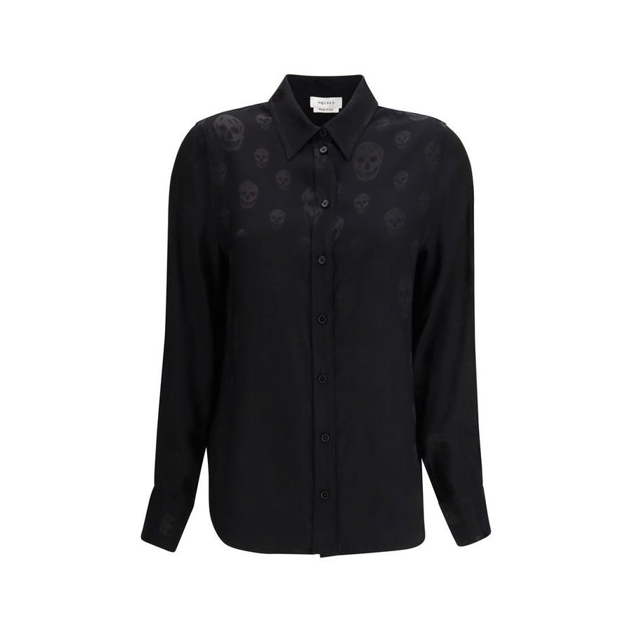 Black Viscose Pattern Shirt