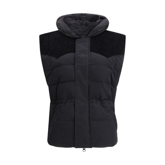 Black Polyamide Sleeveless Jacket