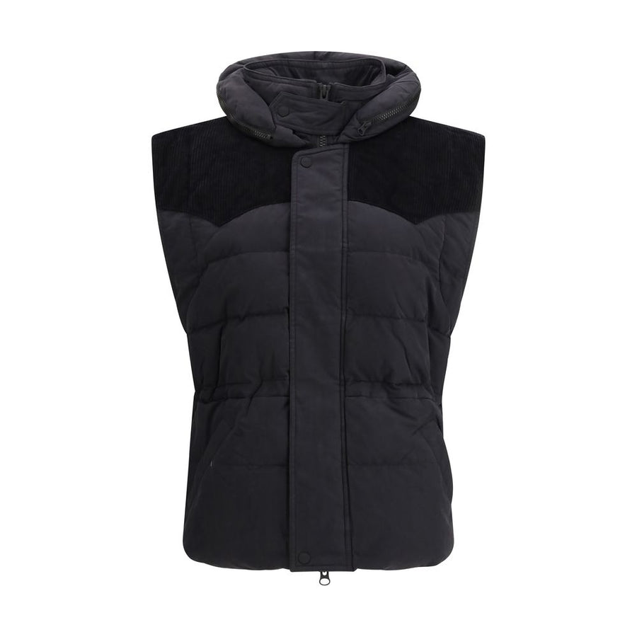 Black Polyamide Sleeveless Jacket