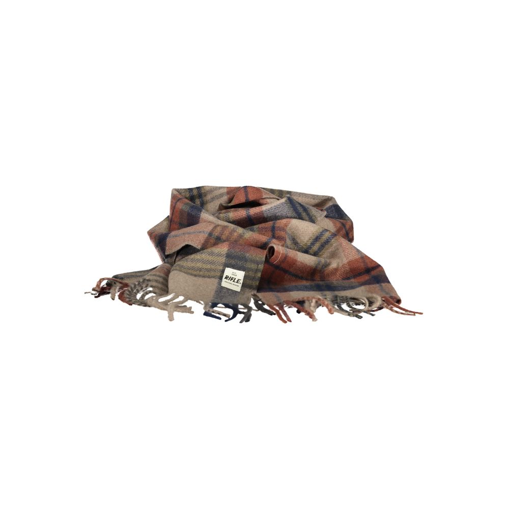 Marrone Polyester Men Scarf