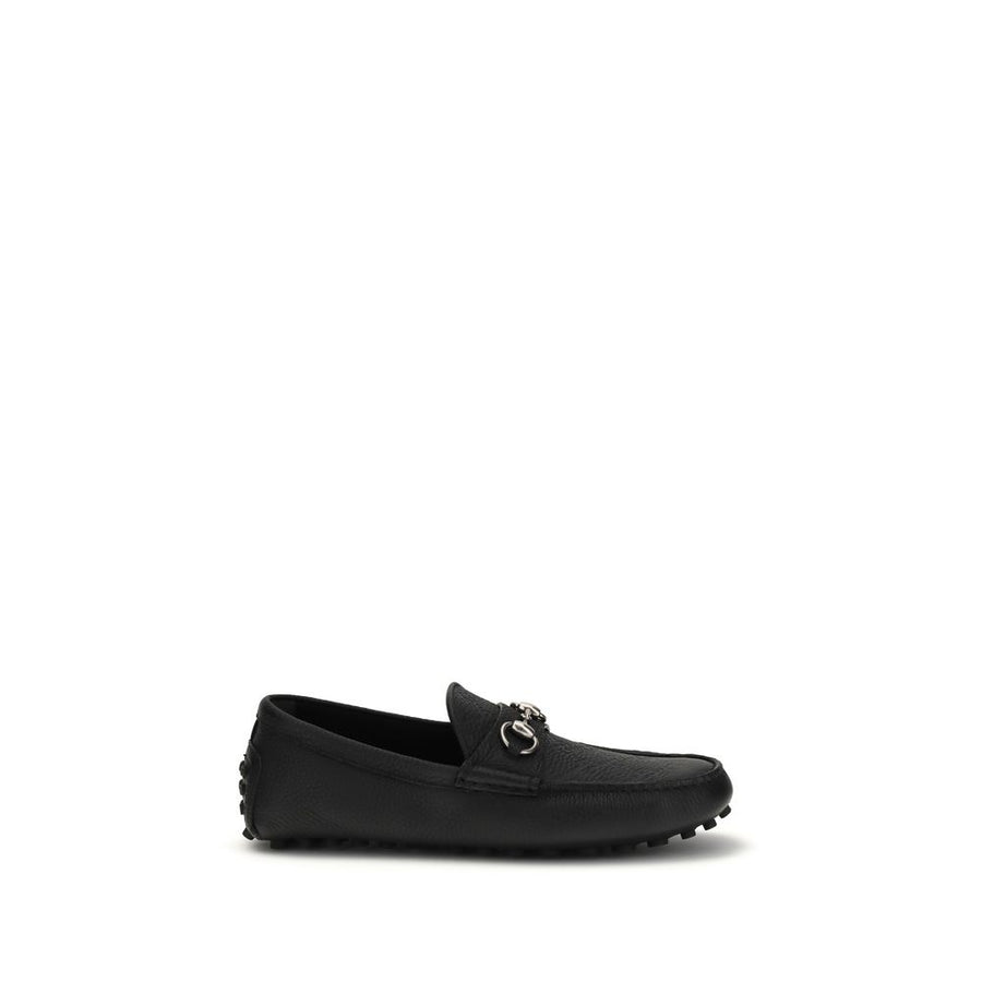 Black Calf Leather Bos Taurus Slip-On Loafers