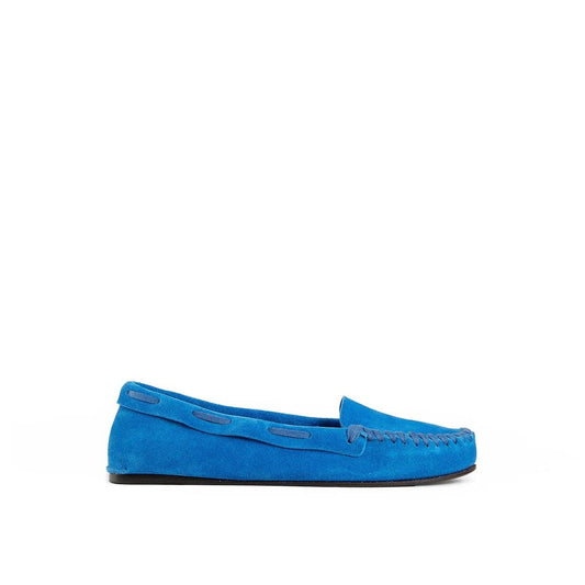 Blue Calfskin Slip-On Loafers