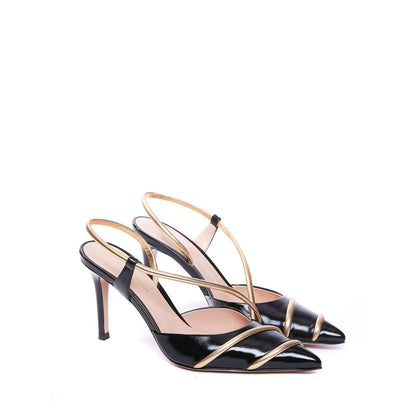 Black Lamb Leather High Heel Pumps