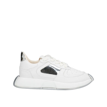 White Calfskin Chunky Sneakers