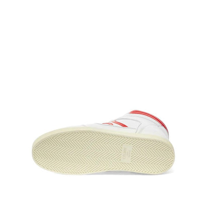 White Lamb Leather Athletic Sneakers