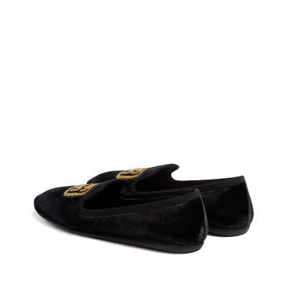 Black Fabric Flats