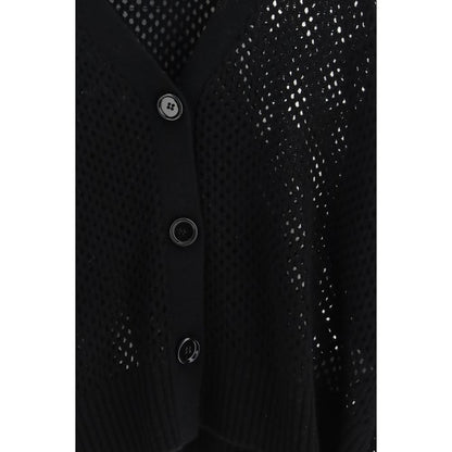 Black Wool Cardigan